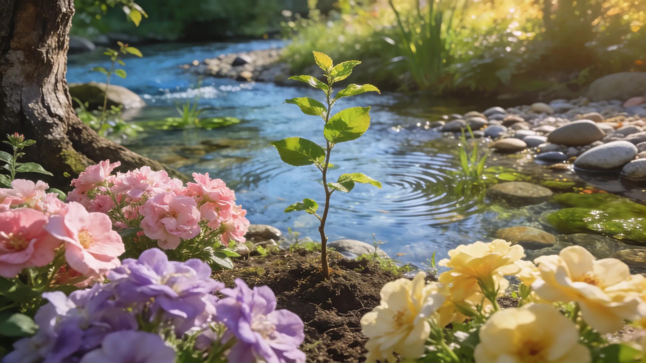 Tranquil garden setting representing the eco-friendly process of pet aquamation