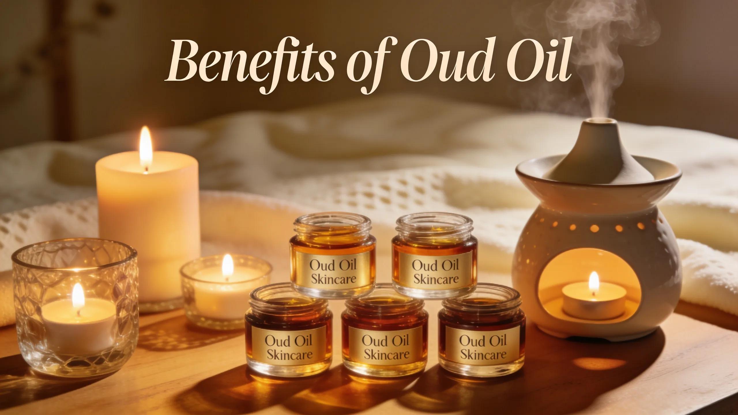 Spa setup with Oud oil illustrating its benefits for wellness and relaxation
