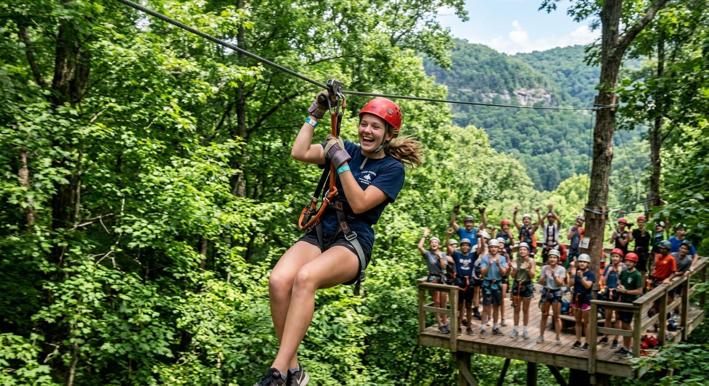 High-Flying Ropes Course and Zip Line Programs