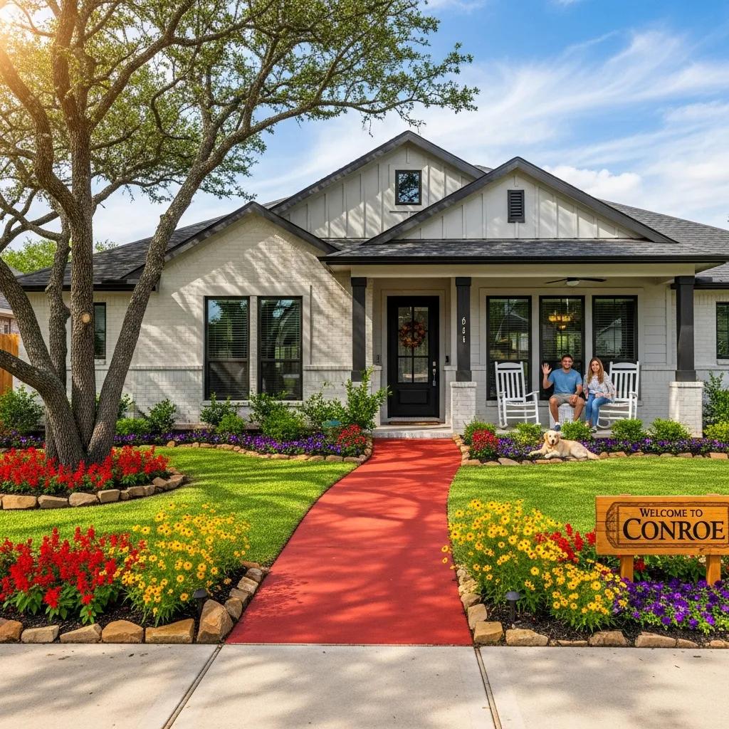 Beautiful home in Conroe, Texas, showcasing modern design and inviting atmosphere