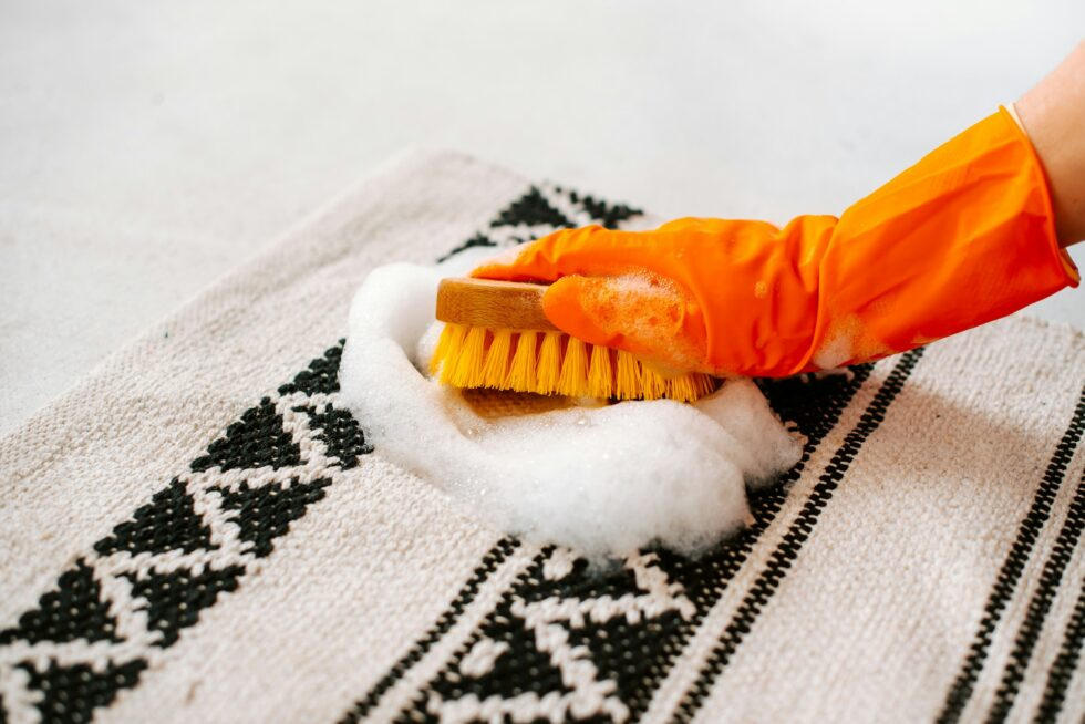 Demonstration of recommended cleaning methods for different upholstery fabrics