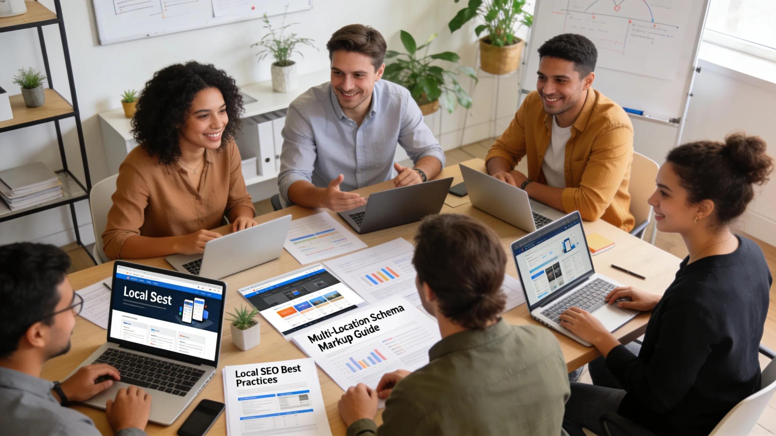 Teamwork session for local business schema markup implementation in a multi-location setting