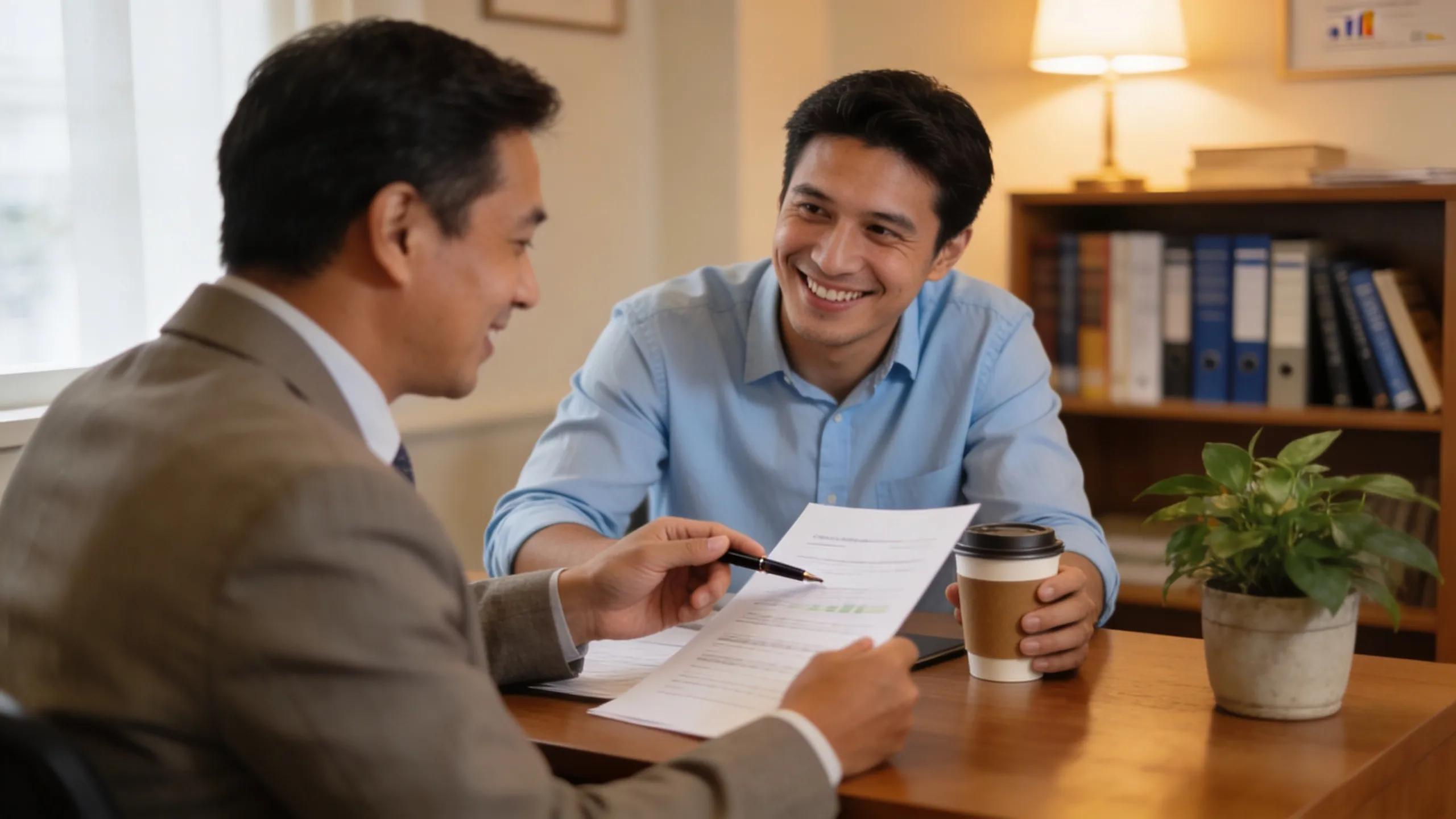 Local lender advising a small business owner on tailored financing