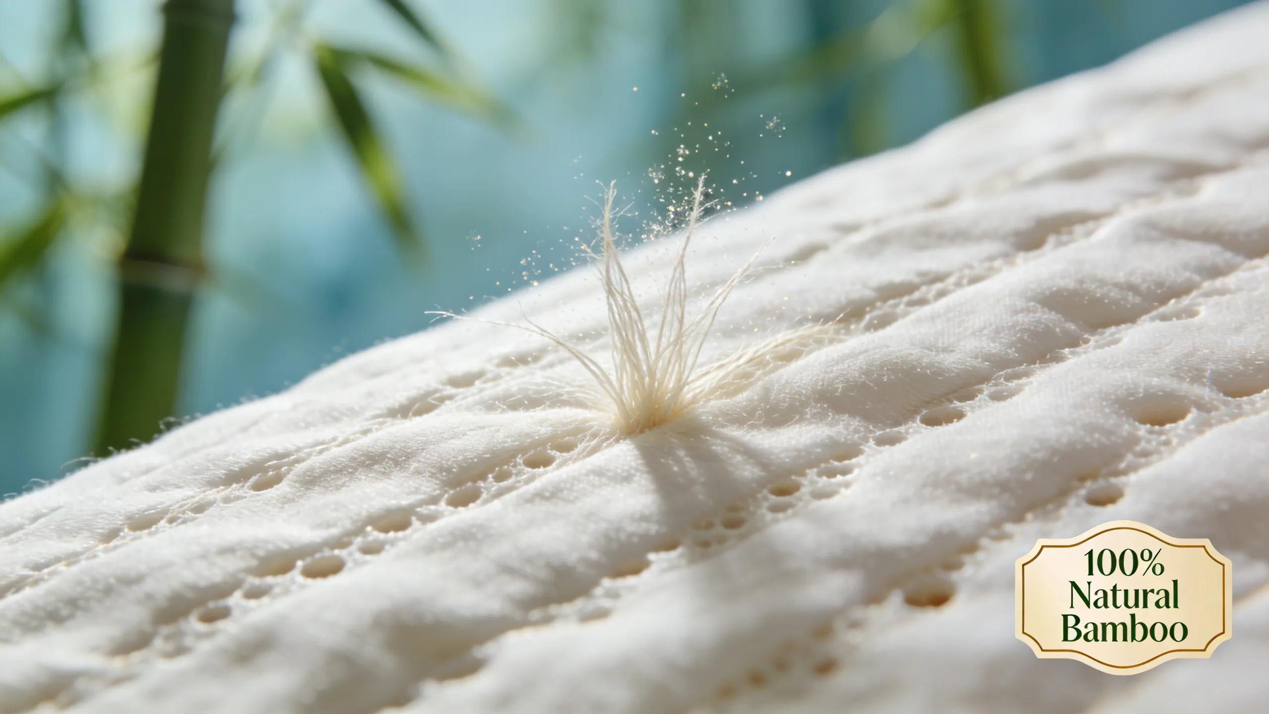 Close-up of bamboo quilt cover texture showcasing its hypoallergenic characteristics