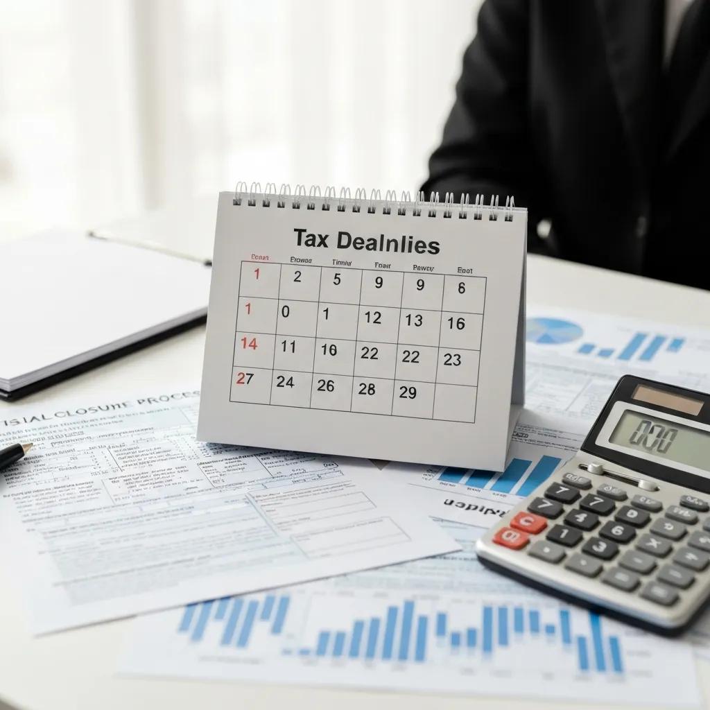 Calendario con fechas fiscales marcadas