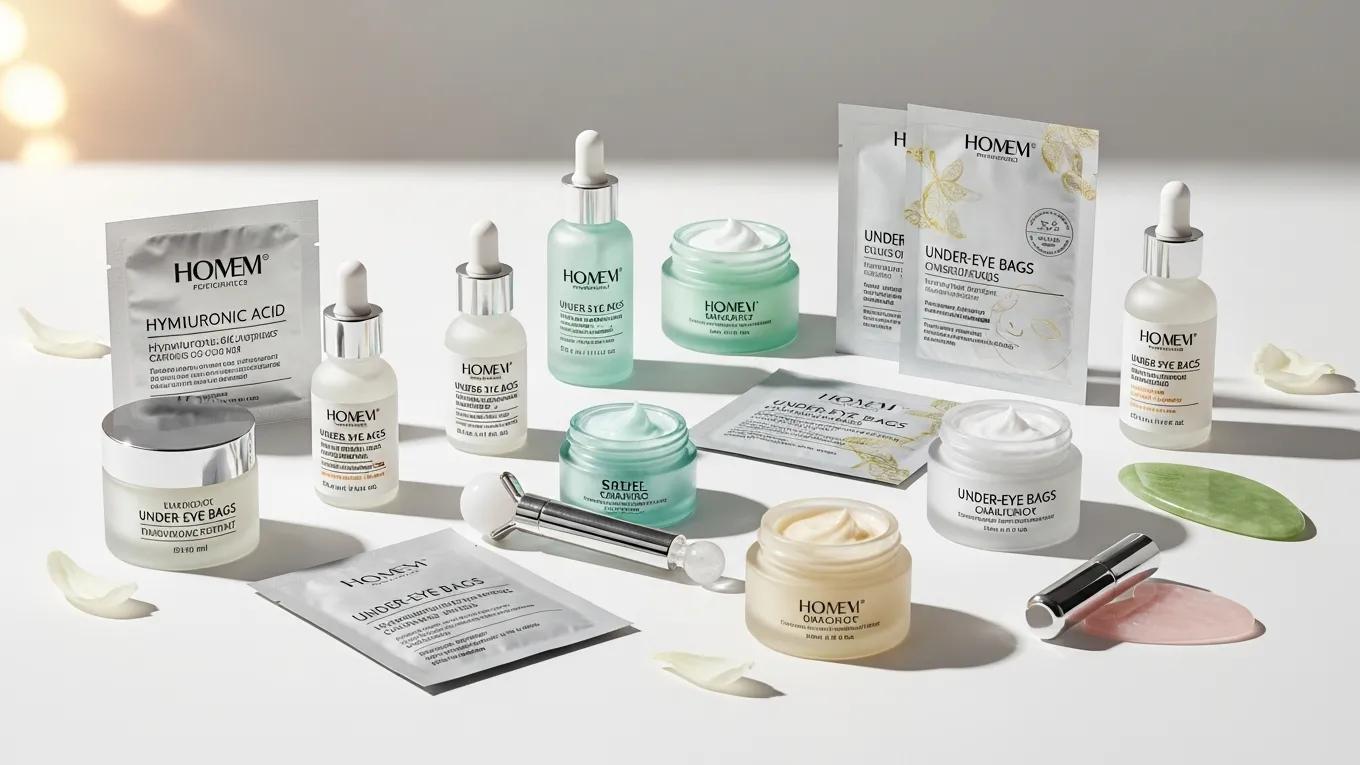 Collection of non-surgical treatment products for under eye bags