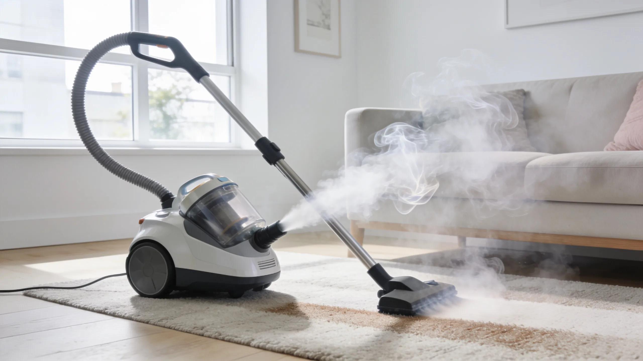 Steam cleaner in a Melbourne apartment demonstrating effective cleaning methods for renters