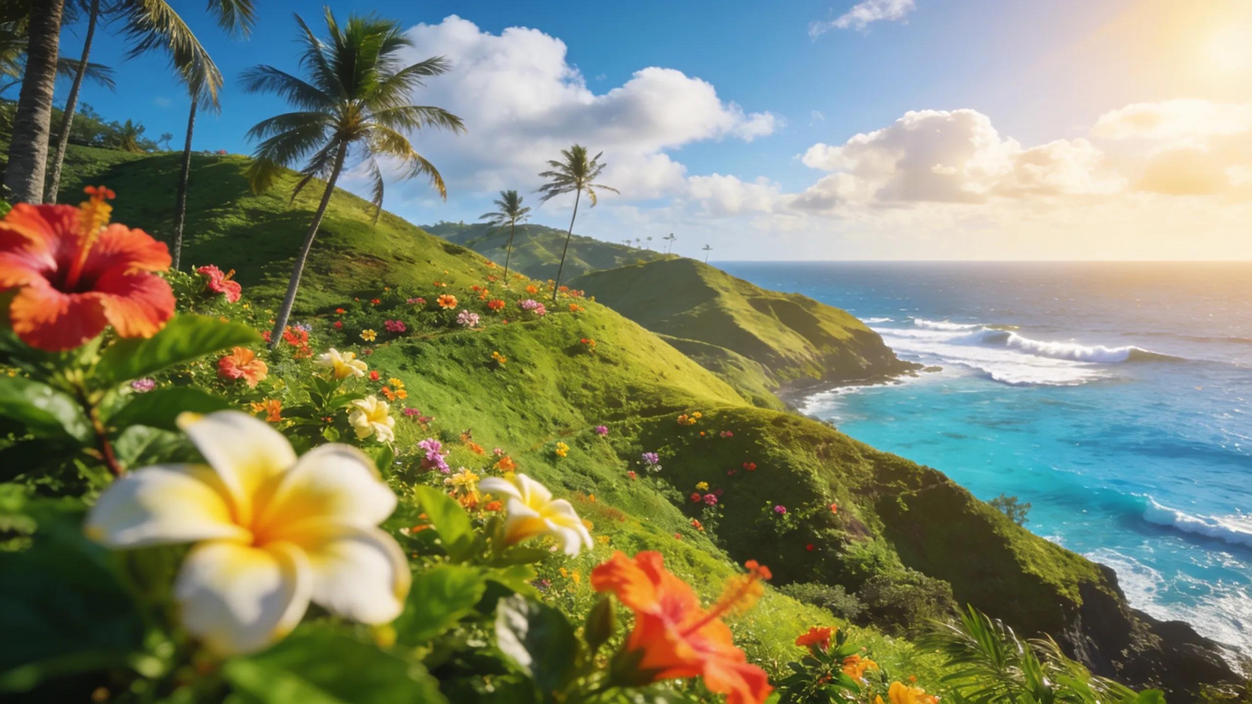 Scenic view of Hawaii's lush landscape and ocean, capturing the essence of moving to the islands