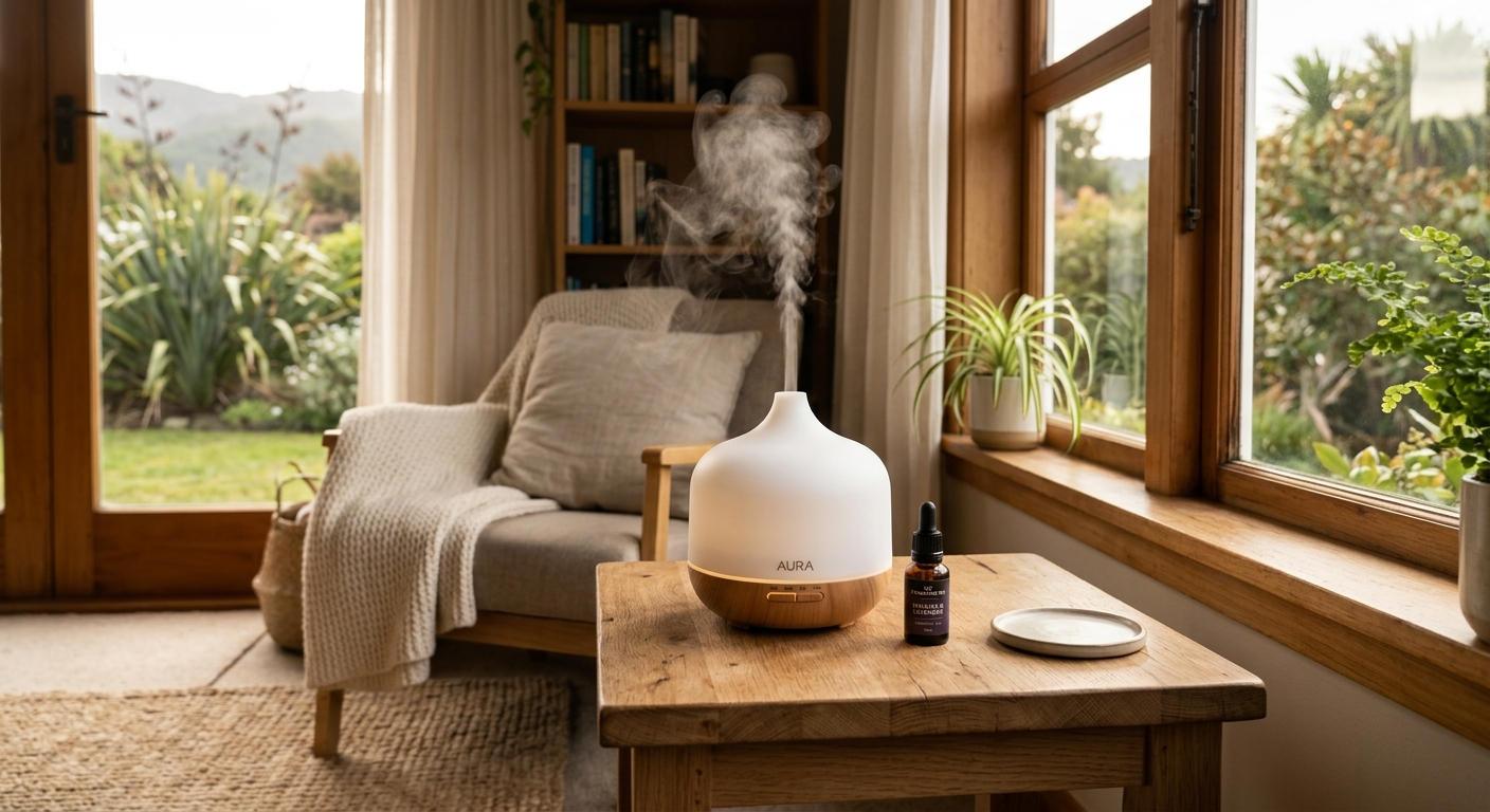 Creating Warm Home Fragrance by Diffusing Sandalwood Oil