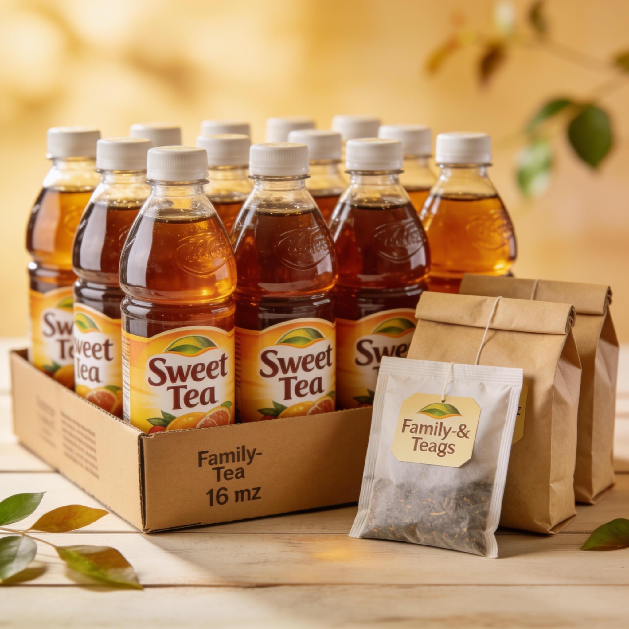 Southern Sweet Tea Company bulk wholesale case display and variety bottles