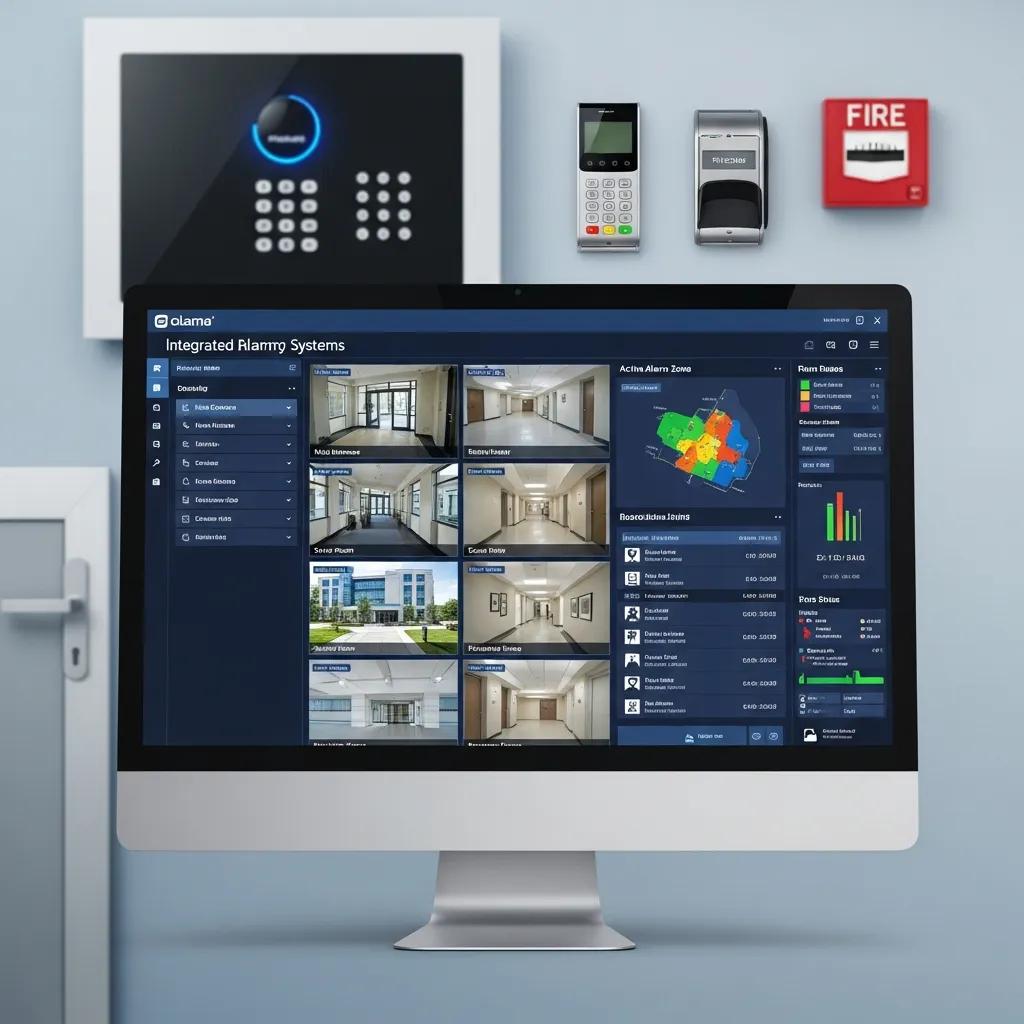 Centralized management interface displaying multiple IP security camera feeds