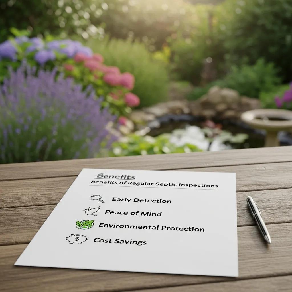 Checklist of benefits for regular septic system inspections