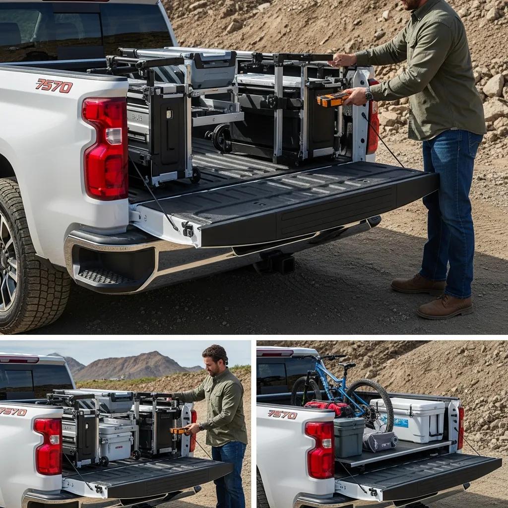 Chevrolet Silverado 1500 Multi-Flex Tailgate in action, showcasing its versatility and practicality