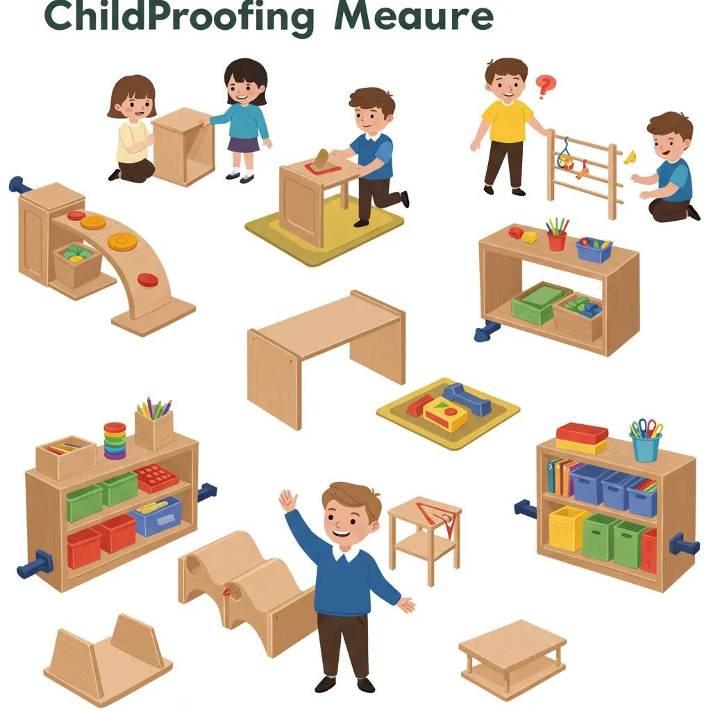 Childproofing measures in an early learning classroom ensuring safety for young children
