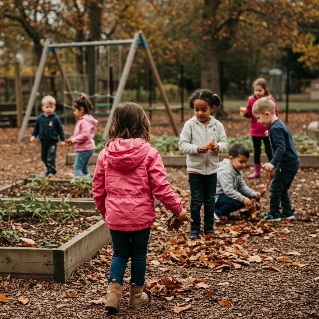 Children exploring nature outdoors, engaging in physical activities and enhancing motor skills Children exploring nature outdoors, engaging in physical activities and enhancing motor skills