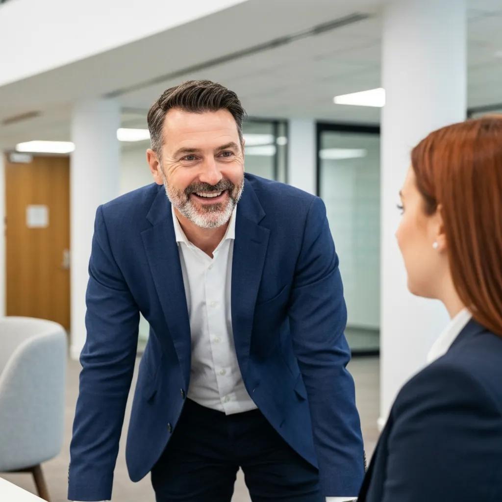 Satisfied client giving feedback about process server services in Brighton, emphasising reliability and professionalism