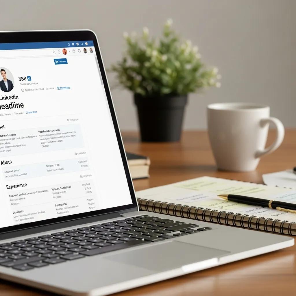 Close-up of a LinkedIn profile page emphasizing optimization for AI understanding