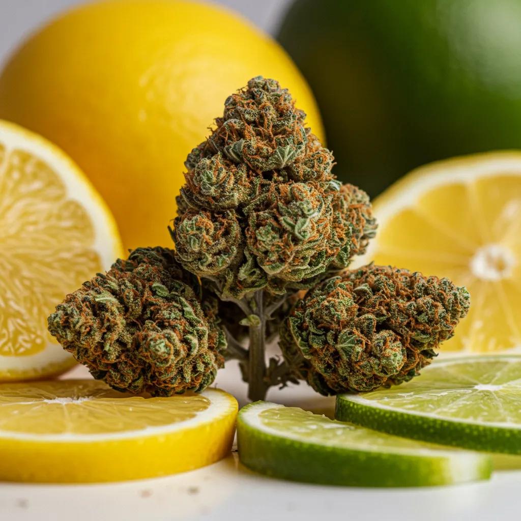 Artistic lineage representation of Super Sour Diesel showing connections to Super Silver Haze and Sour Diesel