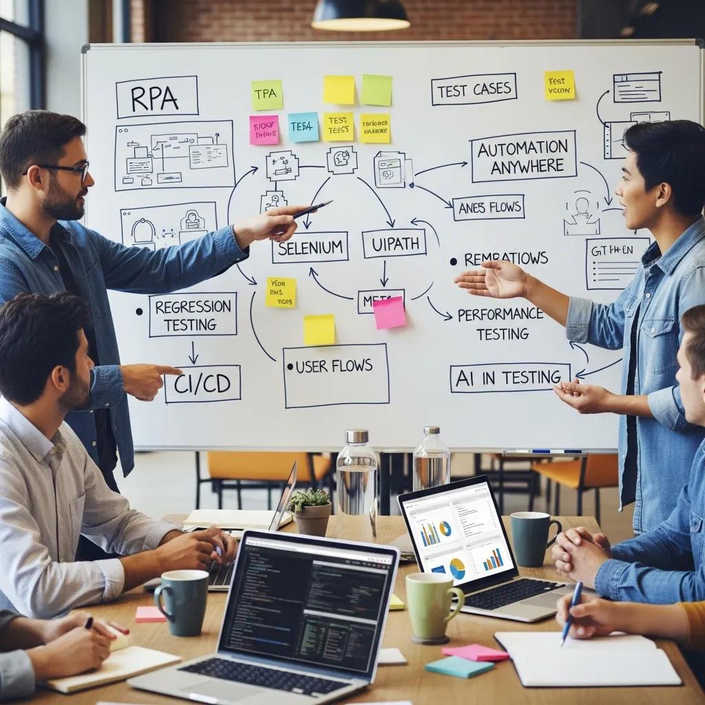 Collaborative environment discussing best practices in Appium desktop automation