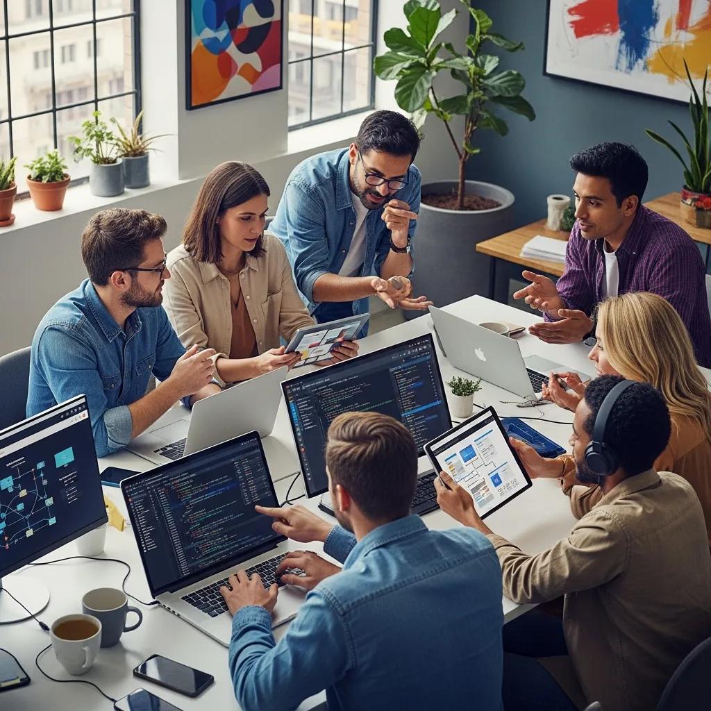 Collaborative software testing environment with diverse professionals and digital devices