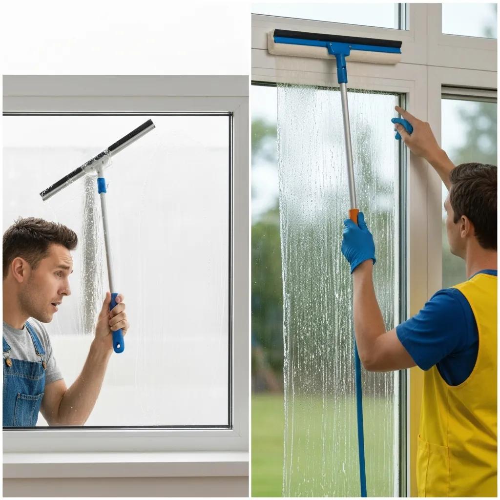 Side‑by‑side comparison showing typical DIY mistakes and professional cleaning technique