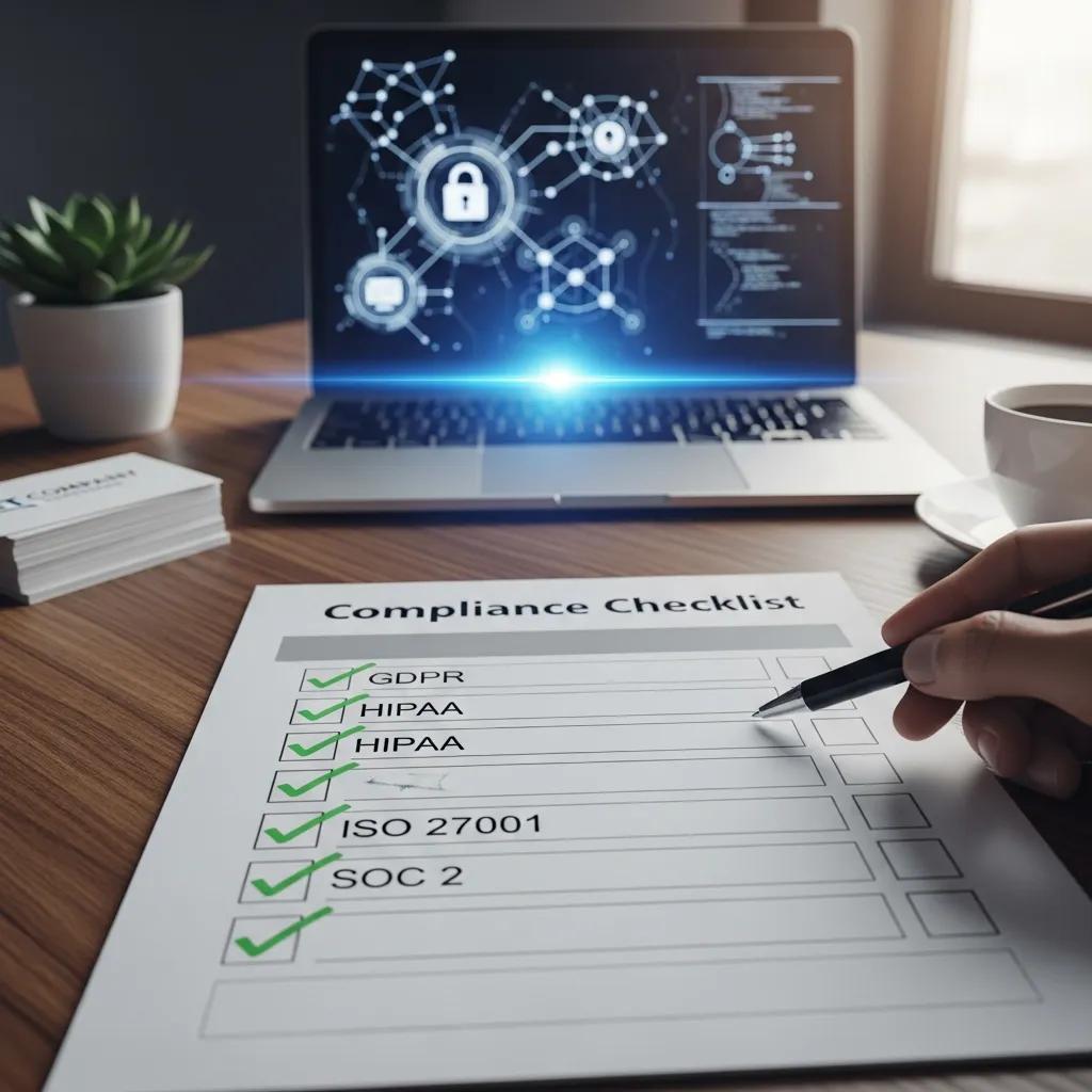Compliance checklist and cybersecurity elements in IT service context