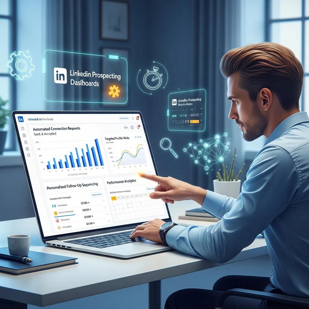Diagram of LinkedIn, email, and messaging apps working together