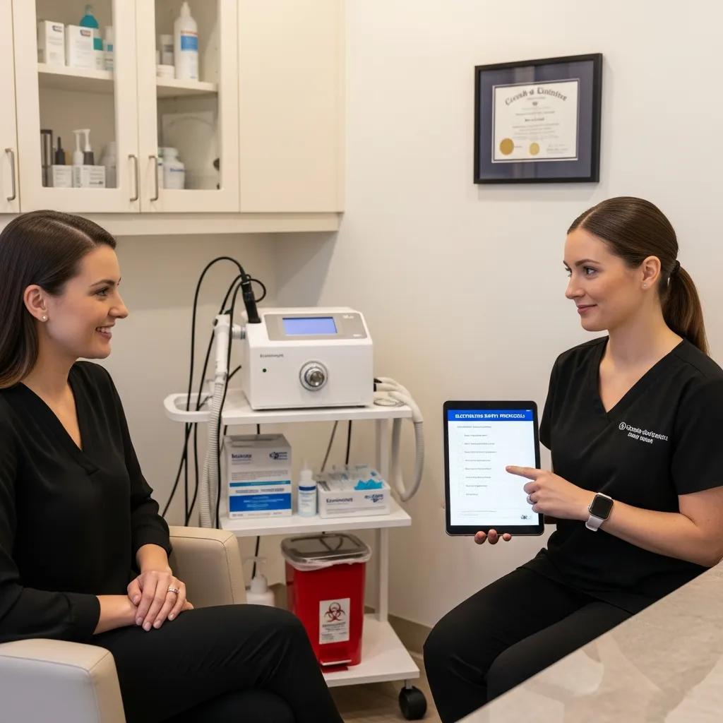 Consultation on safety protocols for electrolysis on dark skin