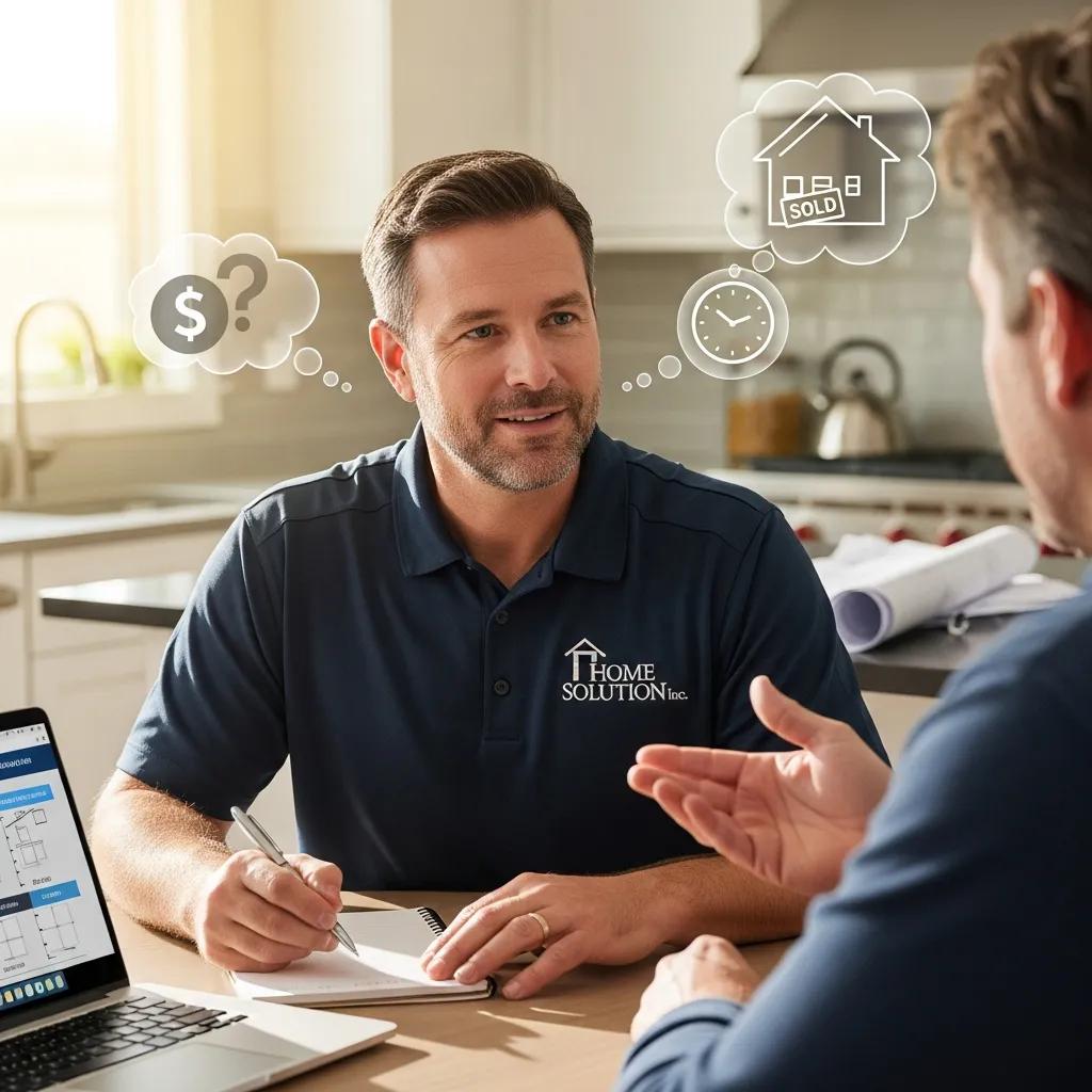 Contractor addressing homeowner concerns during a consultation — common sales objections
