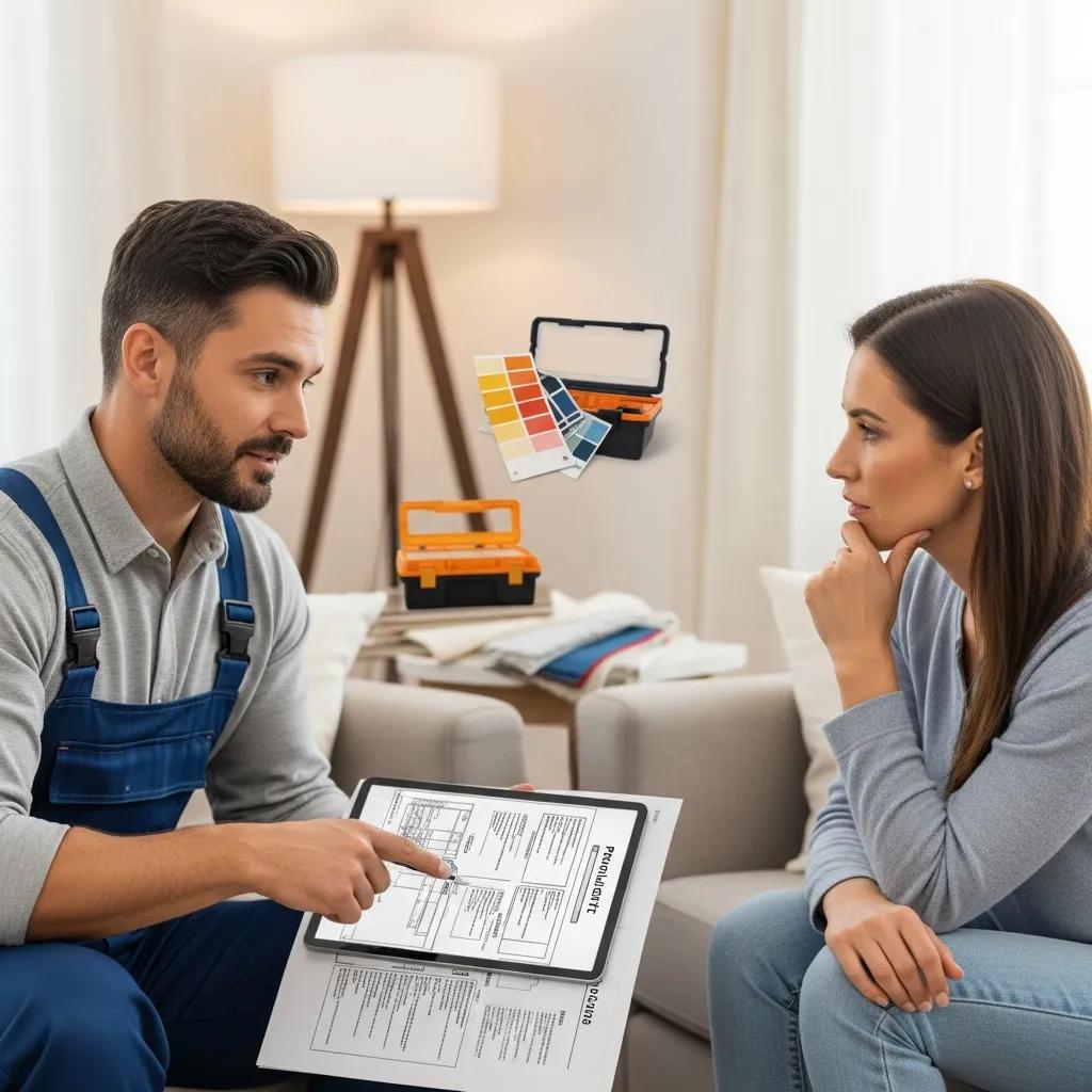 Contractor talking through common estimate objections with a homeowner in a clear, practical way