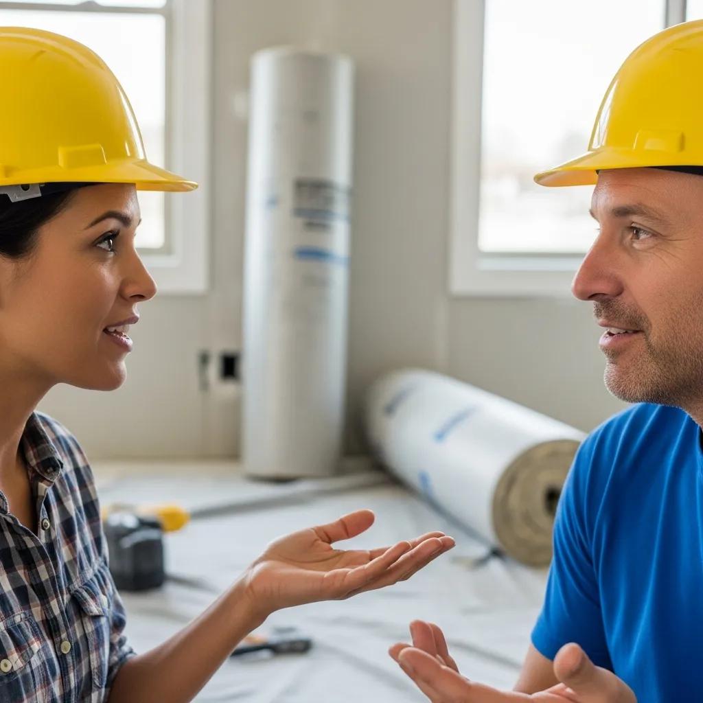 Contractor using mirroring techniques during a consultation