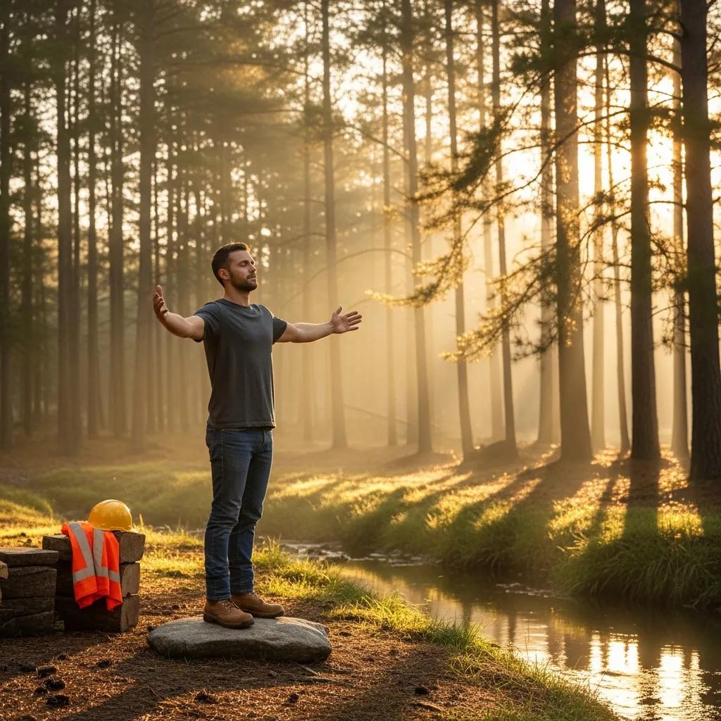 Contractor using stress-reduction techniques between jobs