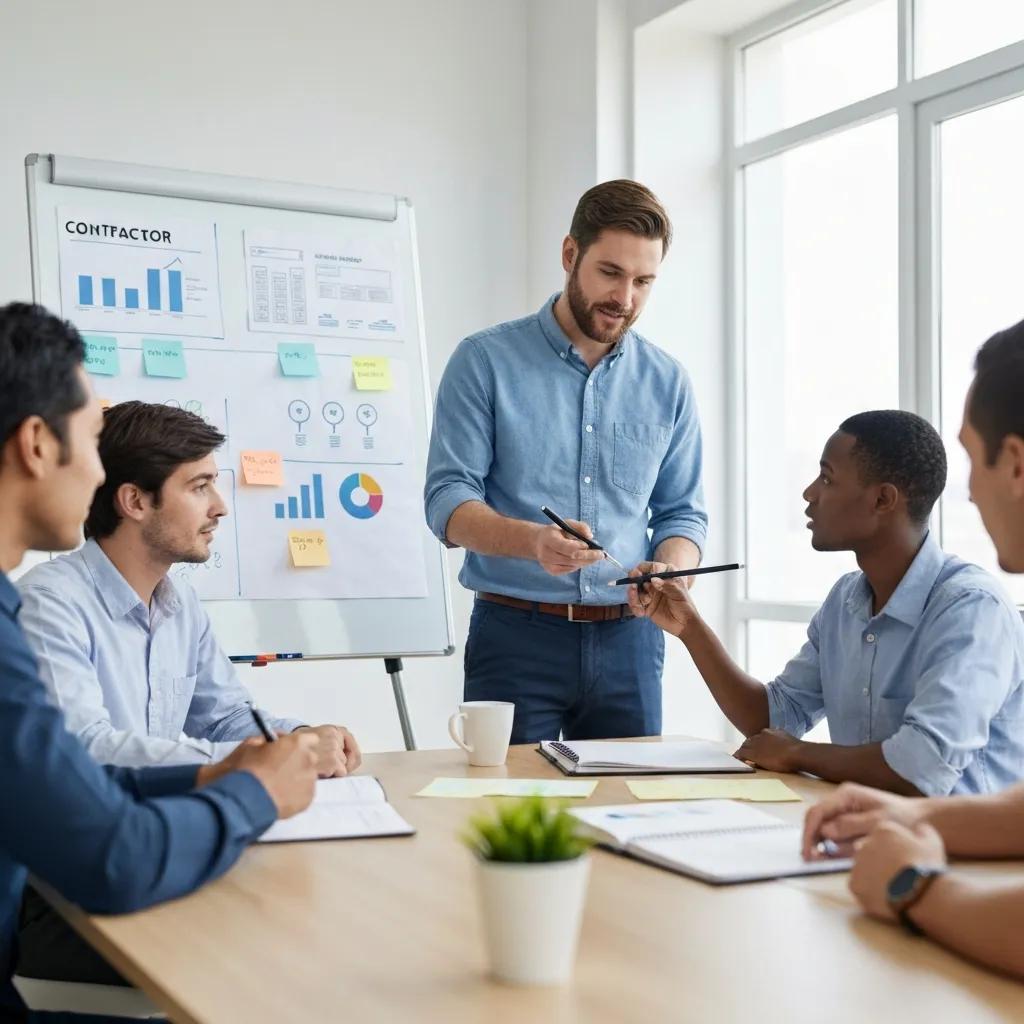 Team reviewing the RPC Sales Framework in a training session