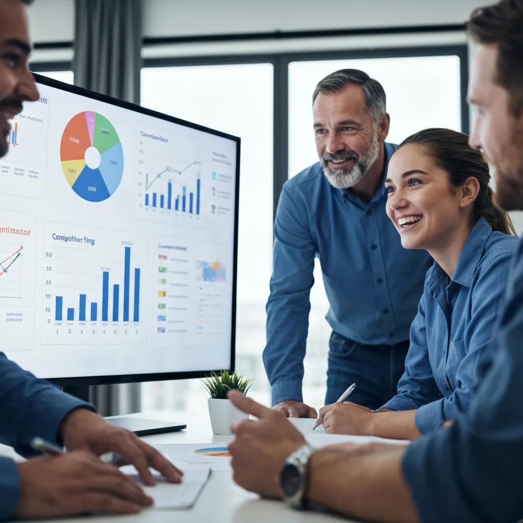 Contractors comparing competitor offerings for marketing