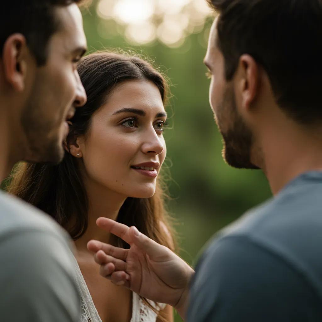 Couple practicing active listening, demonstrating engagement and emotional connection during conversation
