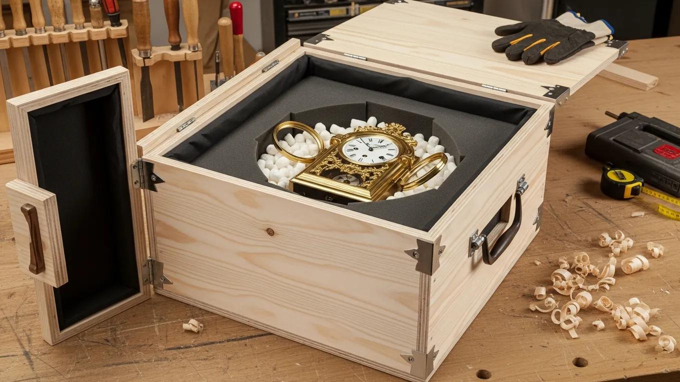 Custom crate providing enhanced protection for specialty items, demonstrating secure packing solutions