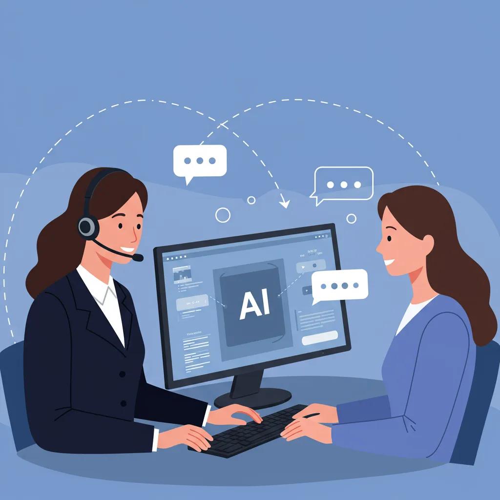 Customer service representative utilizing voice AI for enhanced support Customer service representative utilizing voice AI for enhanced support