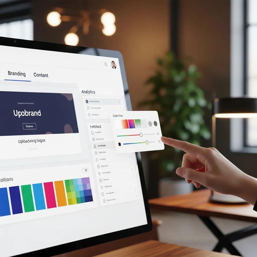 Customizable outreach platform interface showcasing branding options for digital agencies