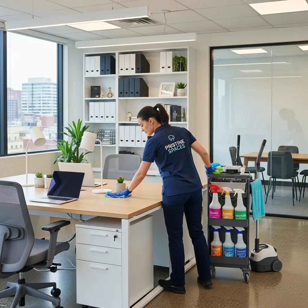 Customized cleaning solutions in a modern office