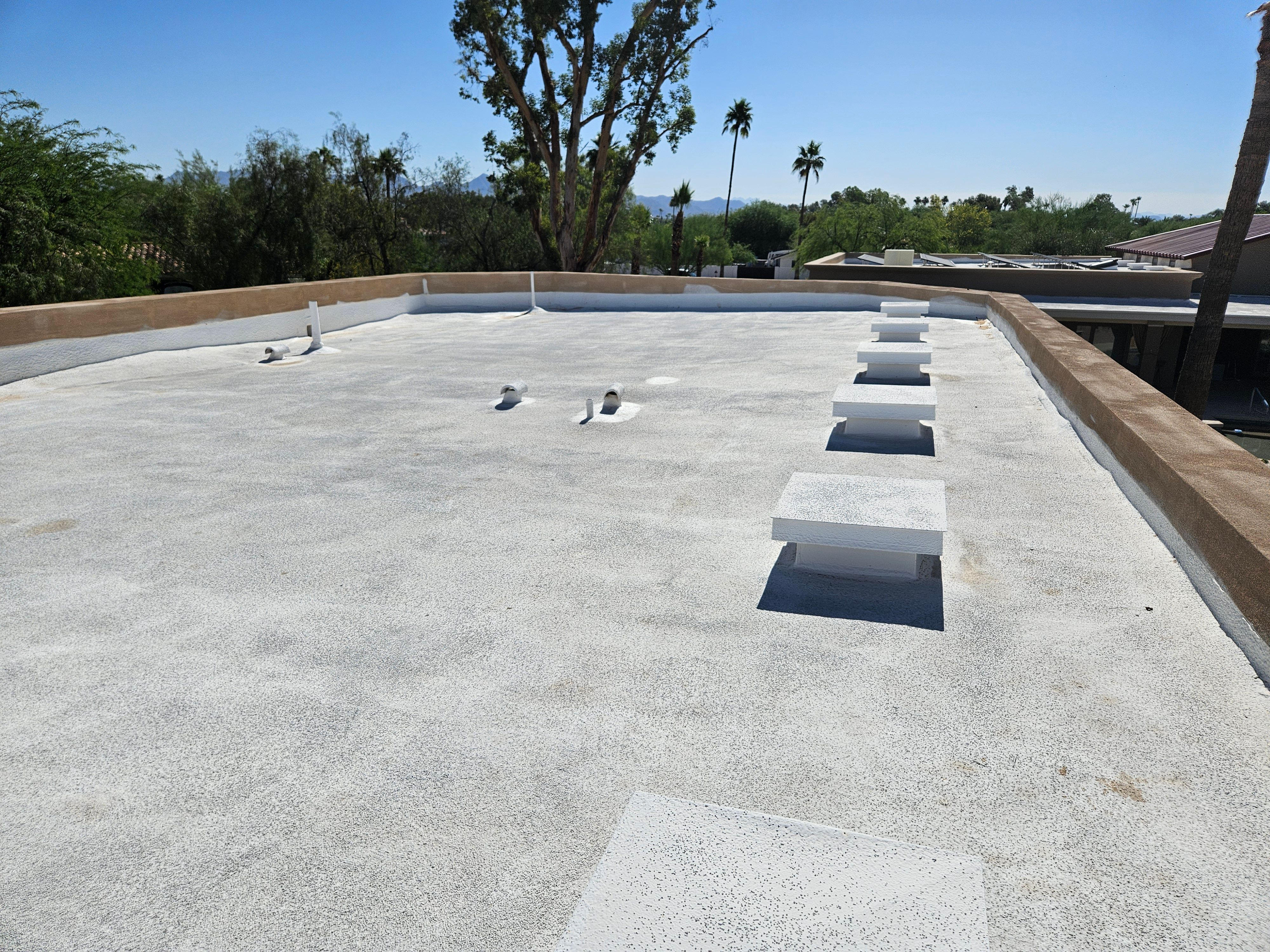 After: recoated flat roof in Paradise Valley, AZ