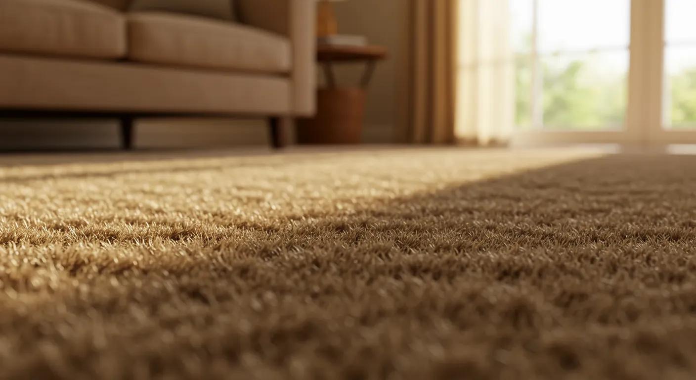 Close-up of plush carpet illustrating insulation benefits and warmth in homes