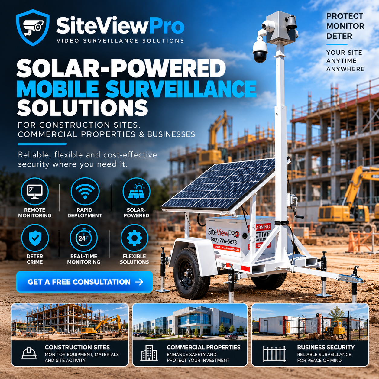 Mobile Surveillance Trailers That Run on Solar Power