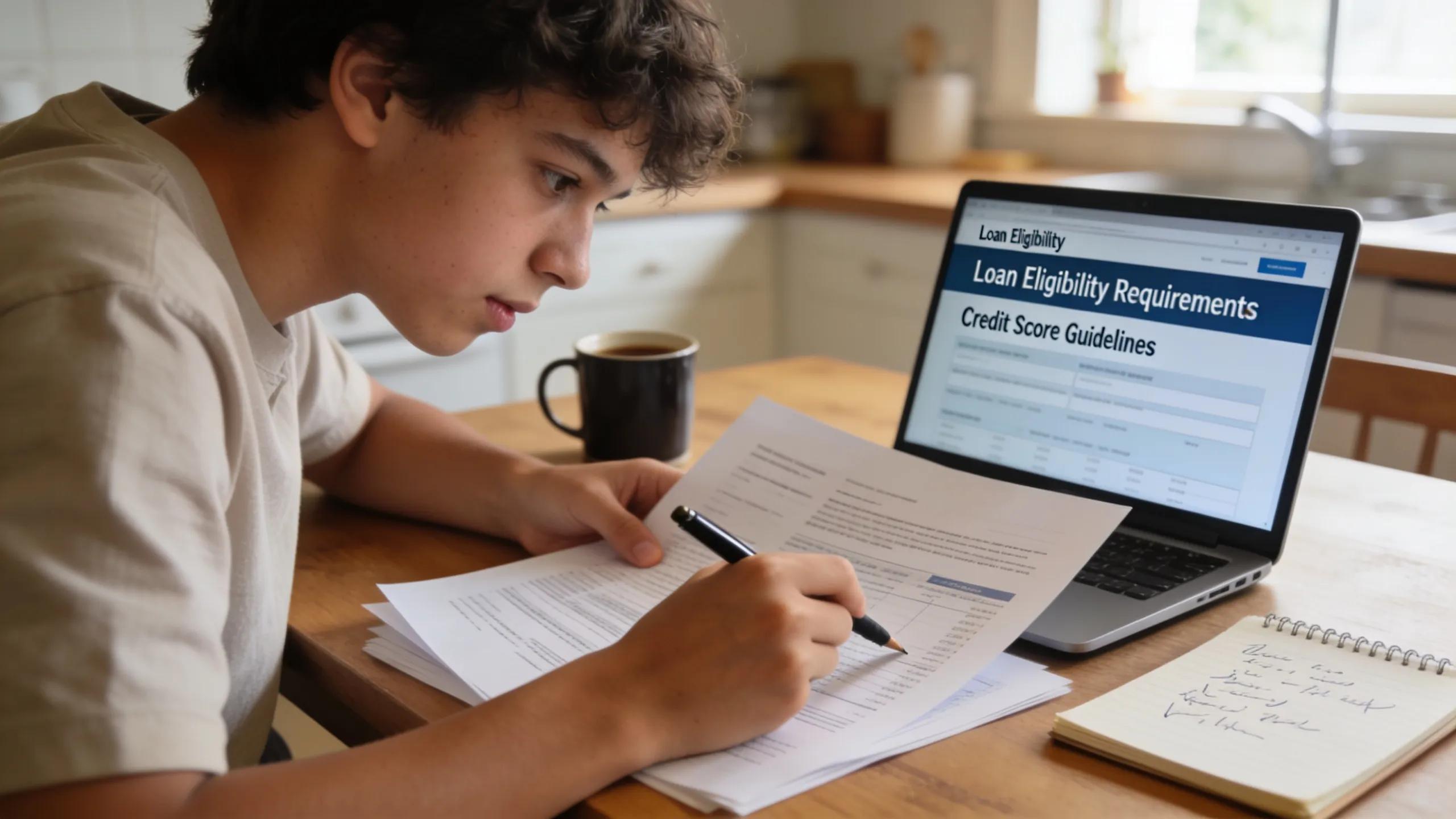 Individual reviewing documents for payday loan eligibility highlighting the importance of financial literacy Individual reviewing documents for payday loan eligibility highlighting the importance of financial literacy