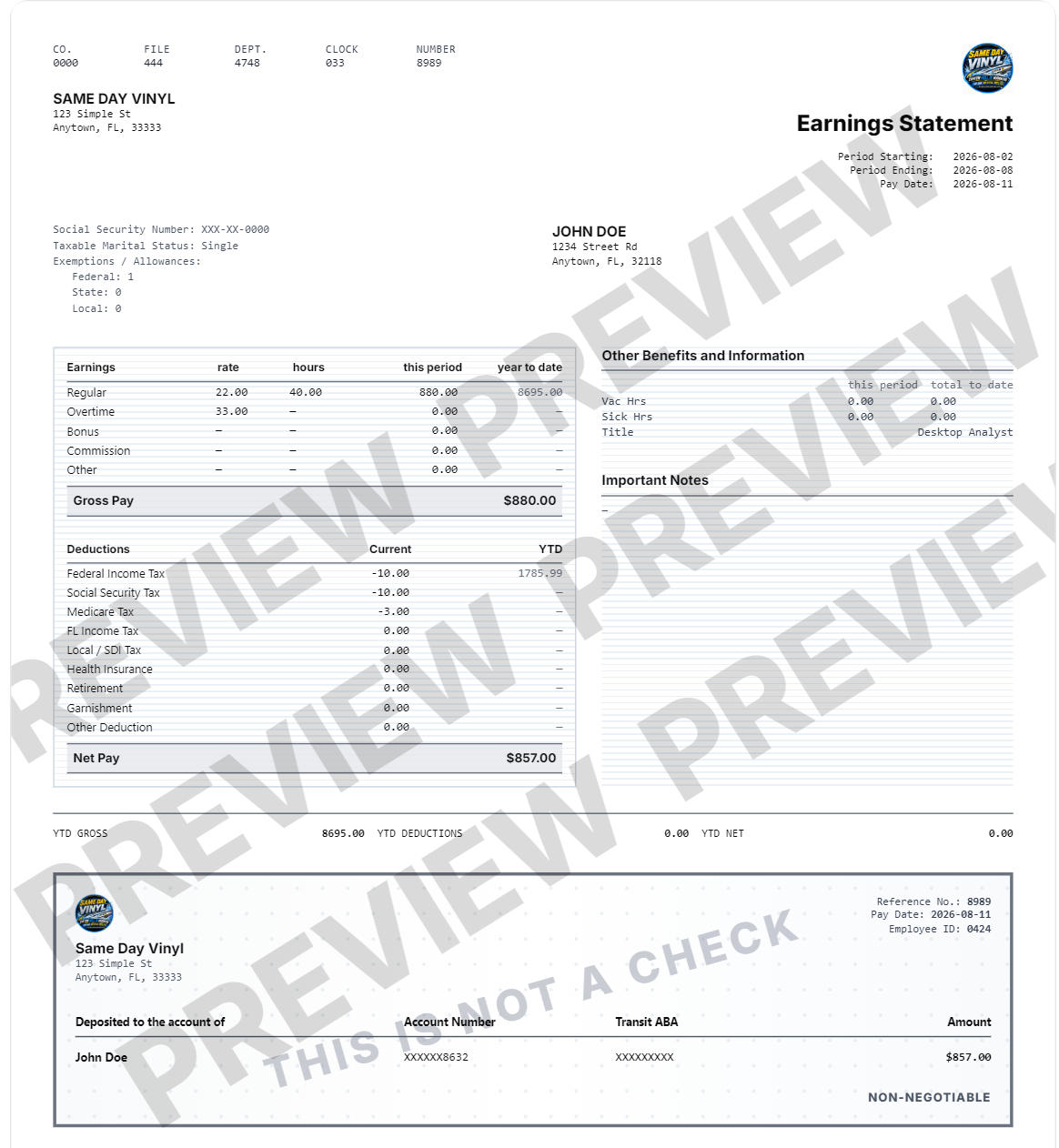 Selecting the Best Pay Stub Template for Your Organization