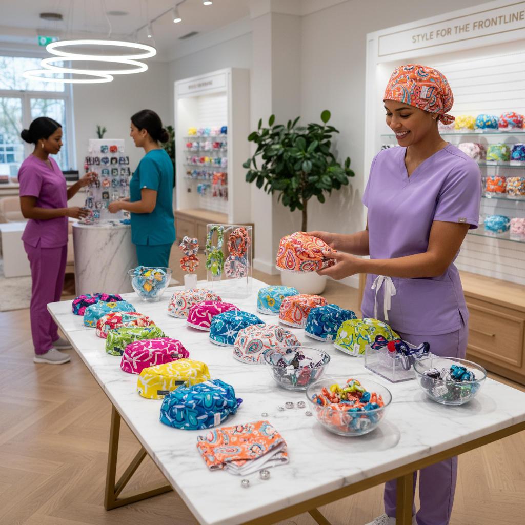 Trendy Scrub Caps and Accessories