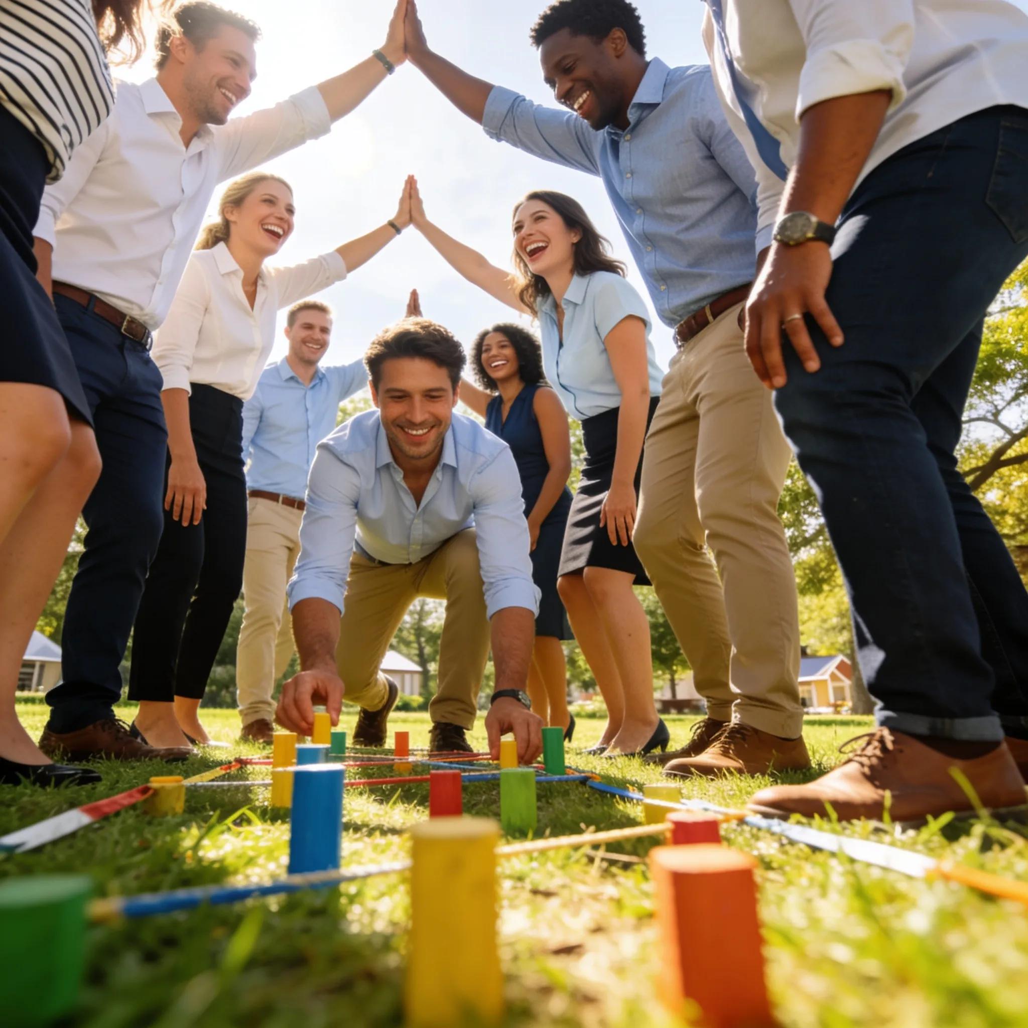 Real estate team building activity fostering collaboration and leadership