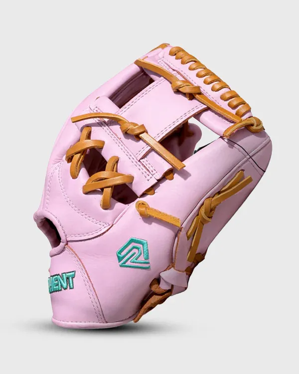 Child measuring hand size for fitting a youth baseball glove