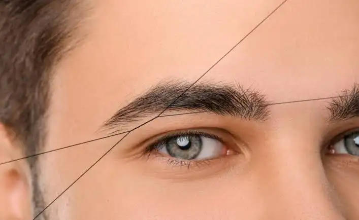 Brow Shaping and Face Threading for Male Clients
