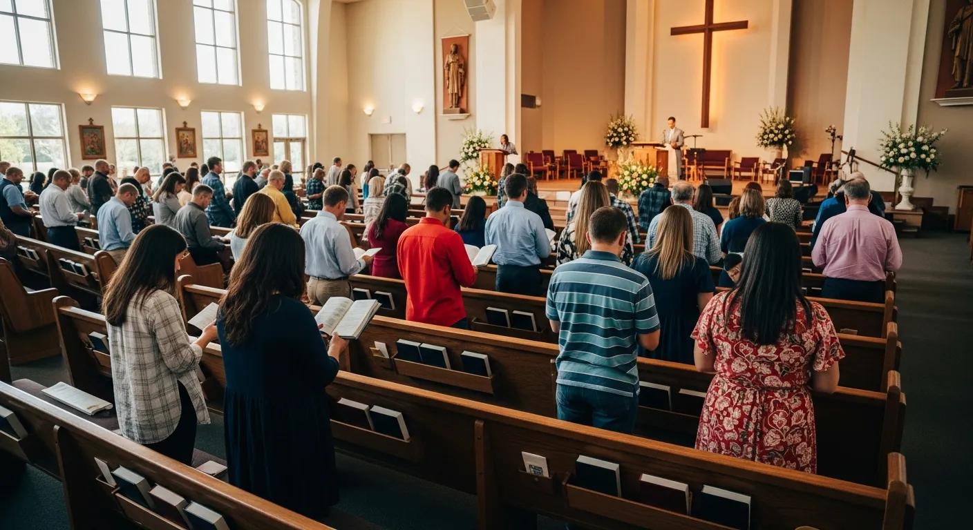 Congregation gathered in worship at Legacy Baptist Church in Dallas