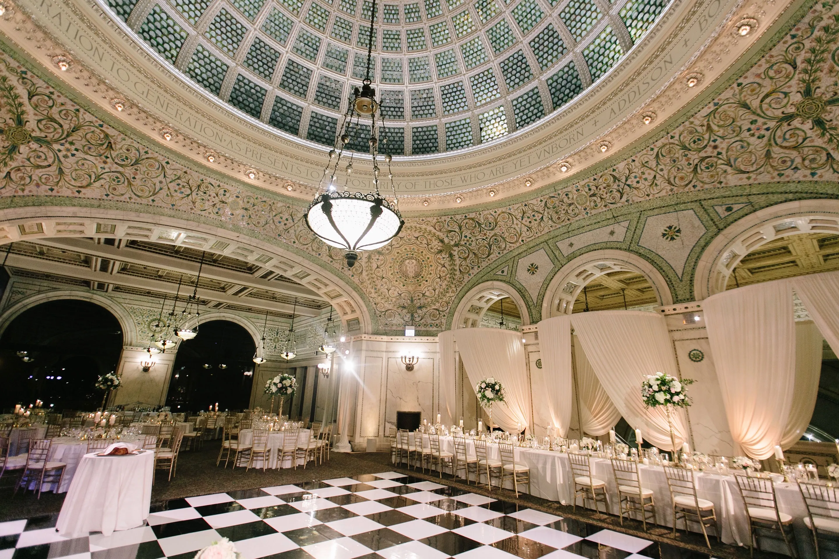 Professional stage setup for wedding reception